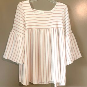 Striped Bell Sleeve Top